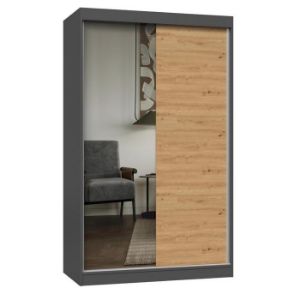 Obrazek Szafa Sabina 120 z lustrem dąb artisan/antracyt