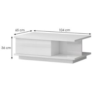 Obrazek Ława Piano KLS-1F-70/KA/70 lakierowana crystal white