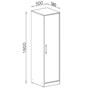 Obrazek Szafa Smart Sr5 1d Grafit