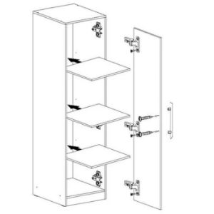 Obrazek Szafa Smart Sr5 1d Grafit