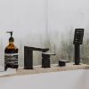 Obrazek Bateria wannowa 4-otworowa czarna Parma