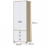 Obrazek Szafa 2D3S Kiki P23-BK/KI-15 beech/white