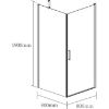 Obrazek Kabina kwadratowa Vela 80x80x190 cz.chrom