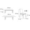 Obrazek Zestaw stół i krzesła Daniel 2 1+12