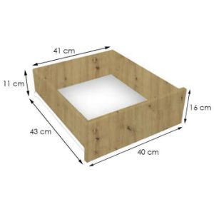 Obrazek Komplet Szuflad (2SZT) 100 Dąb Artisan/Czarny
