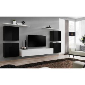 Meblościanka Switch IV Czarny/Biały