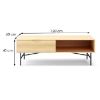 Obrazek Szafka RTV Bassel 2519 120X60X40 naturalny/czarny