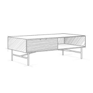 Obrazek Szafka RTV Bassel 2519 120X60X40 naturalny/czarny