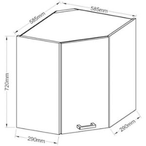 Obrazek Szafka kuchenna SARA sonoma 58X58 GN-72 1F