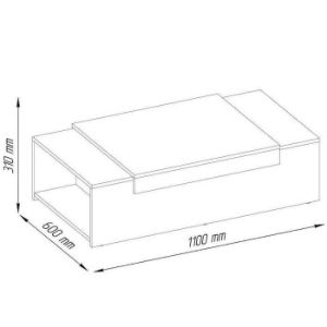 Obrazek Stolik Haga grafit/wotan 31.6X110X60.3