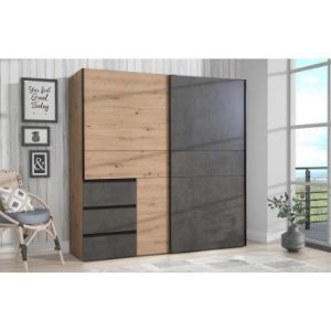 Obrazek Szafa Winn 2 200 cm Dąb Artisan/Beton