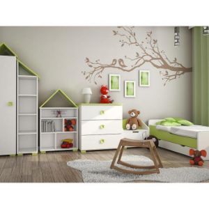 Obrazek Komoda Bb05 Biały/Zielony