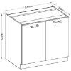Obrazek Szafka kuchenna Eko White 80D 2F BB