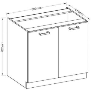 Obrazek Szafka kuchenna Eko White 80D 2F BB
