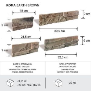 Obrazek Kamień Betonowy Roma Earth Brown