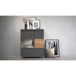 Obrazek Witryna Onyx V90-2KS/ON anthracite/pacific walnut