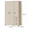 Obrazek Szafa 3D3S Kiki G33-BK/KI-01 beech/sand
