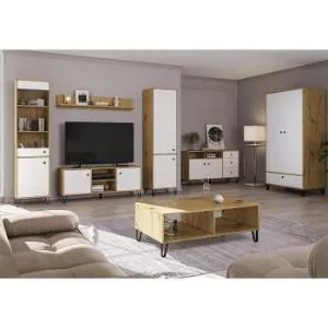 Obrazek Komoda Sorrento E 2d 3s Dąb Artisan/Biały