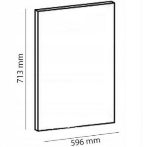 Obrazek Szafka kuchenna Gardena D60FZW front do zmywarki 713 x 596 grey