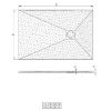 Obrazek Brodzik prostokątny Opal 140/90/2.6 czarny