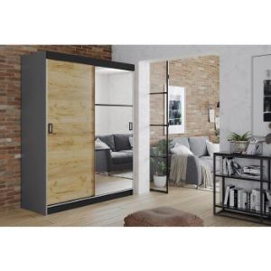 Obrazek Szafa Retro 138 5L grafit / front craft
