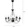 Obrazek Lampa Pająk 1281 Czarny LW5