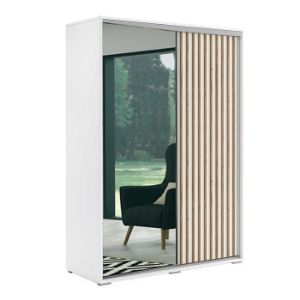 Obrazek  Szafa Kair biały/lamela złoty craft 150x215x62 