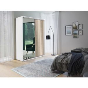 Obrazek  Szafa Kair biały/lamela złoty craft 150x215x62 