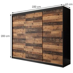 Obrazek Szafa Old Wood T 250 Czarny/Old Style