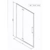 Obrazek Drzwi prysznicowe Etna 120x195 czarny profil