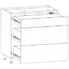 Obrazek Szafka kuchenna Gardena D80S3 grey