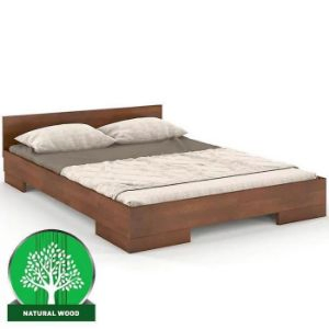 Łóżko drewniane bukowe Skandica Spectrum niskie 90x200 orzech