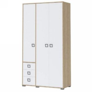 Szafa 3D3S Kiki P33-BK/KI-15 beech/white