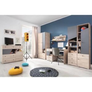 Obrazek Szafa Delta 80 DL3 dąb/antracyt