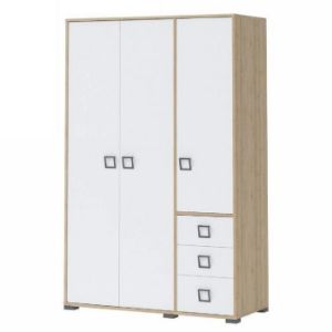 Szafa 3D3S Kiki G33-BK/KI-15 beech/white
