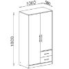 Obrazek Szafa Smart SR3 100 cm dąb sonoma/biały