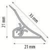 Obrazek Listwa przyblatowa 3m 20x20 – sand LWS-015
