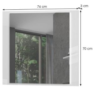 Obrazek Lustro Led Piano Og Biały Połysk