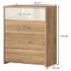 Obrazek Komoda Gala f4/gl pacific walnut/beige