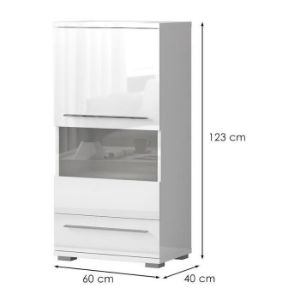 Obrazek Witryna Piano V60-1KS1F/PN-70/KA/70 crystal white