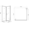 Obrazek Kabina kwadratowa maja 90x90x190czarny profil