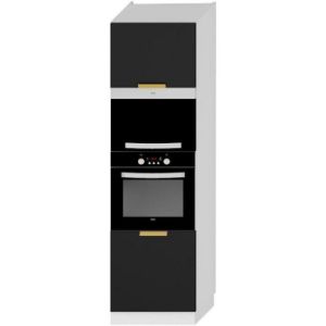 Obrazek Szafka kuchenna Denis d60pk mv 2133 pl czarny mat/biały 
