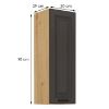 Obrazek Szafka kuchenna STILO grafit mat/artisan 30g-90 1f