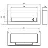 Obrazek Biokominek 900x400 Box z szybą czarny strukturalny
