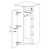 Obrazek Szafa Smart SR4 95 cm dąb sonoma/biały