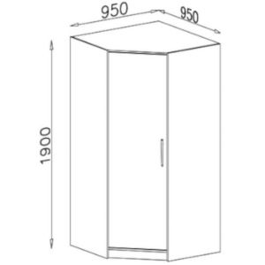 Obrazek Szafa Smart SR4 95 cm dąb sonoma/biały