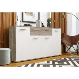 Obrazek Komoda Jacky 3 Biały/Country Grey
