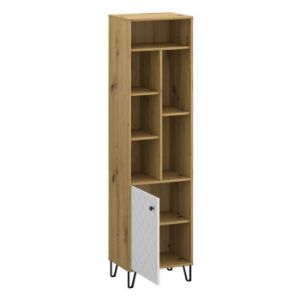 Obrazek Regał Sorrento R 1d Dąb Artisan/Biały
