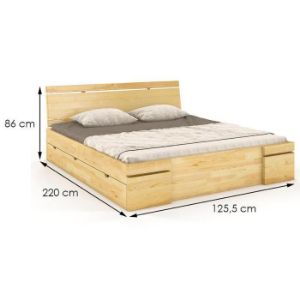 Obrazek Łóżko sosnowe Skandica Sparta maxi+sz 120X200 naturalny 