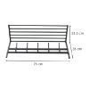 Obrazek Wieszak metalowy z półką Loft 35x75x25,5 cm czarny